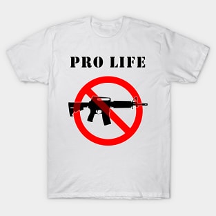 Pro Life Ban Assault Weapons - Circle Slash T-Shirt